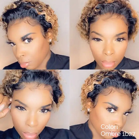 New style African small curly hair wig female short hair black fluffy explode chemical fiber hair explode wig headgear - Lootquake