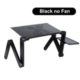 "Folding Adjustable Bed Study Desk - Aluminum Alloy Notebook Computer Stand