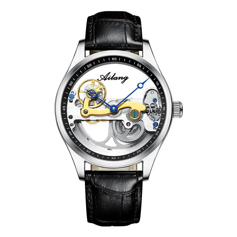 Automatic Mechanical Watch Creative Hollow Male Watch Generation Silicone Band Watch - Lootquake
