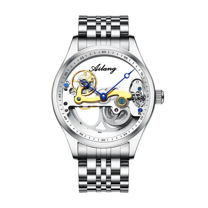 Automatic Mechanical Watch Creative Hollow Male Watch Generation Silicone Band Watch - Lootquake