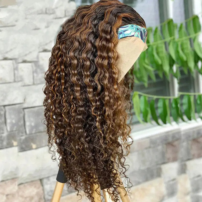 Highlight Color Straight Headband Wig - Lootquake