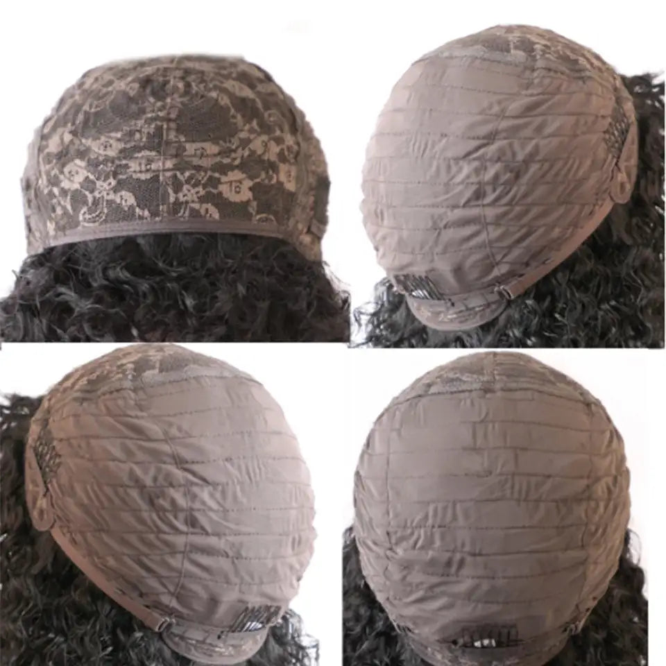 Shunfa Full-mechanical Curved Bangs Inverted Headgear Brazil Hair Wave Human Hair Headgear - Lootquake