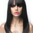 Brazilian Straight Black 100 Real Hair 30Inch Long Bangs Wig - Lootquake