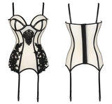 Gauze Cup Garter Stockings Sexy Lingerie - Lootquake