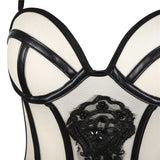 Gauze Cup Garter Stockings Sexy Lingerie - Lootquake