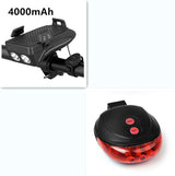 Bike Phone Holder with Charger, Bell, and Light
