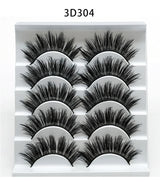 3D Mink False Eyelashes Set: 5 Pairs