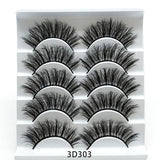 3D Mink False Eyelashes Set: 5 Pairs