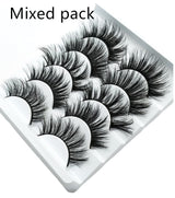 3D Mink False Eyelashes Set: 5 Pairs