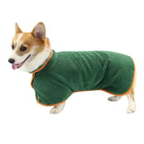 Pet Puppy Clothes Bathing Robe Neck Pet Clothes Tucked Waist Dog Shirts - Lootquake