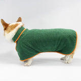 Pet Puppy Clothes Bathing Robe Neck Pet Clothes Tucked Waist Dog Shirts - Lootquake
