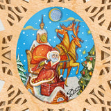 Adorno para la azotea del árbol de Navidad de G.DeBrekht - Decoración navideña de Papá Noel y muñeco de nieve - 89494