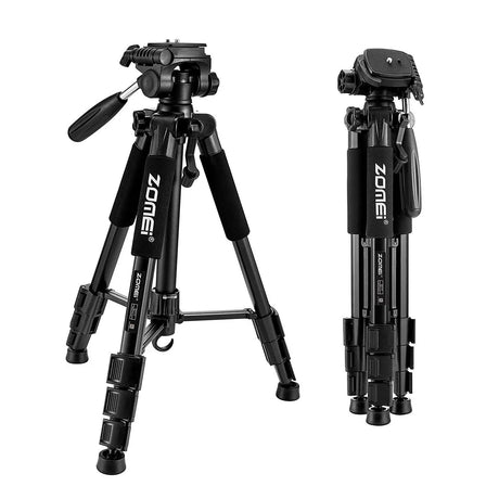 Compatible with Apple, New Zomei Tripod Z666 Professional Portable Travel Aluminum Camera Tripod Accessories Stand with Pan Head for  Digital SLR Camera - Lootquake