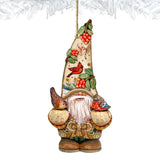 Fall Gnome Dwarf Wooden Ornaments by G. DeBrekht - Thanksgiving Halloween Decor - 8611013