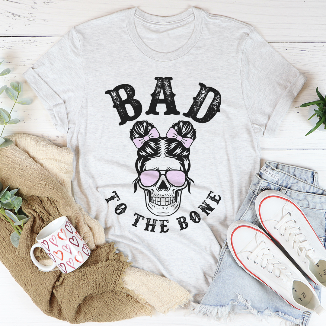 Camiseta con calavera linda de Bad To The Bone