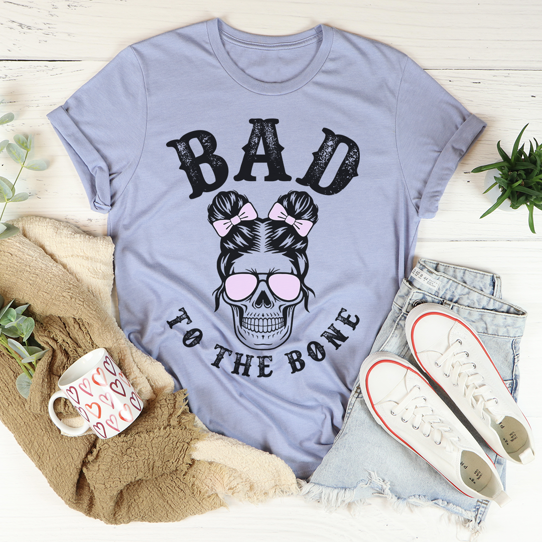 Camiseta con calavera linda de Bad To The Bone