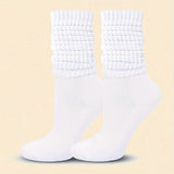 Conjunto de 3 pares de calcetines de media pantorrilla modernos para mujer, de punto liso, suaves y transpirables, tallas grandes (0XL-2XL).