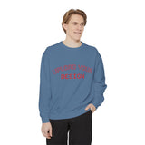 Customizable Unisex Garment-Dyed Sweatshirt, Personalized Gift, Cozy Streetwear, Casual Outfit, Unique Design Sweatshirt