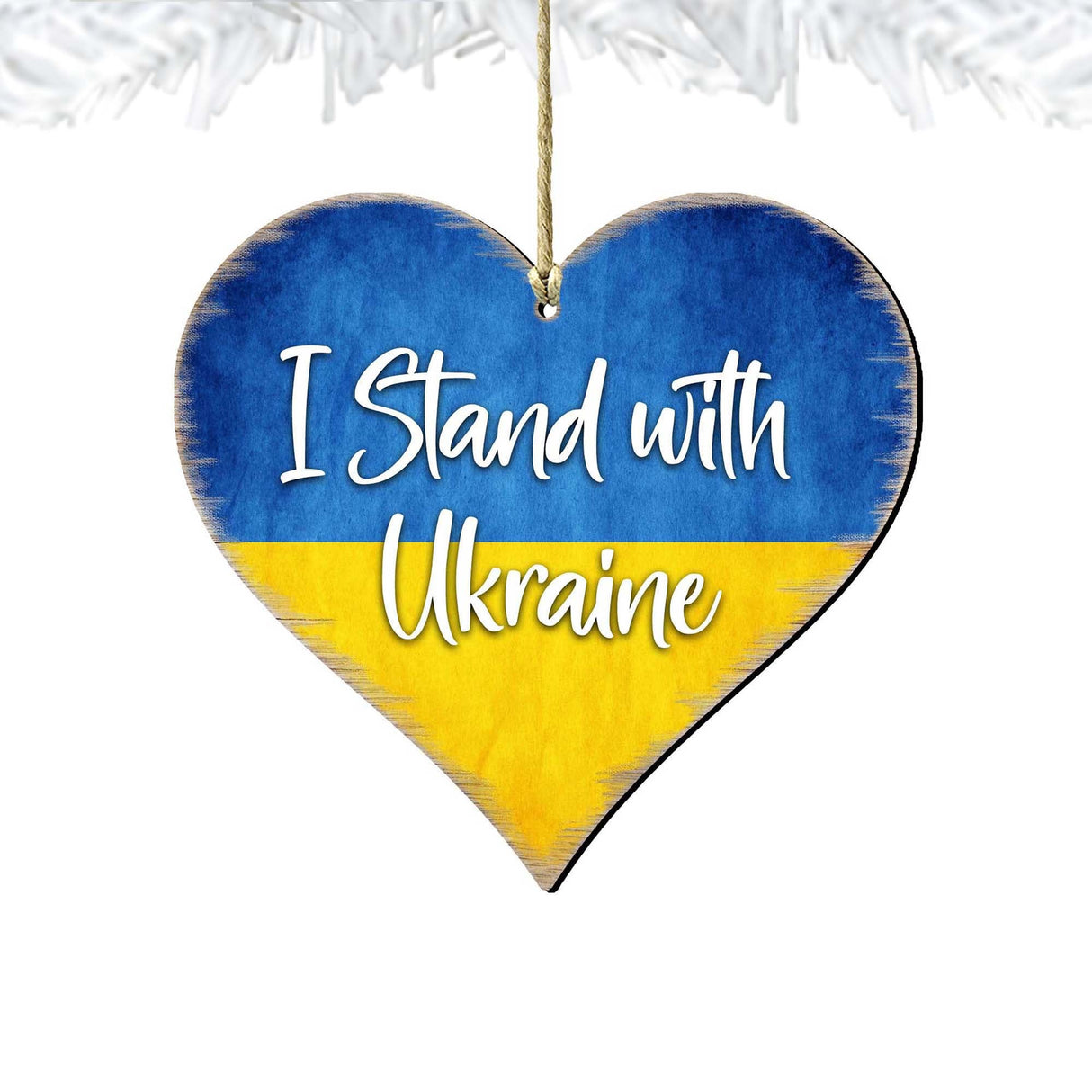 Adornos de madera "Apoyo a Ucrania" - Decoración Internacional - 8187121