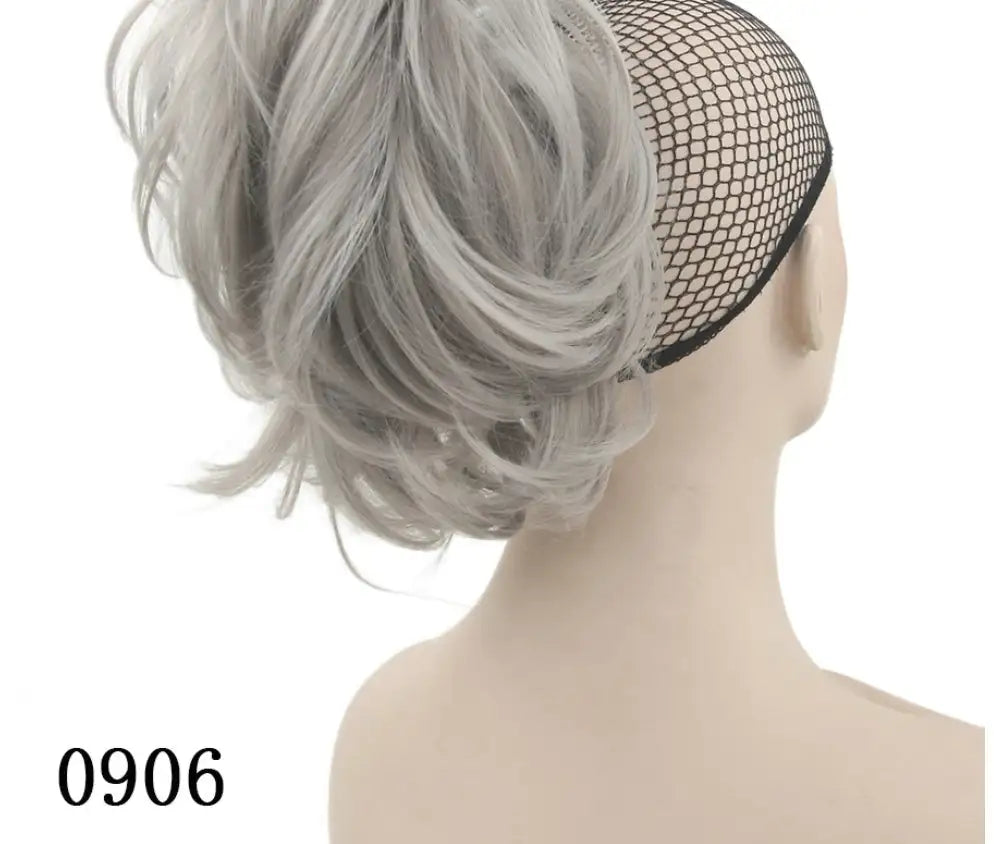 Grip ponytail short hair female curly hair wig flexible hair ponytail - Lootquake