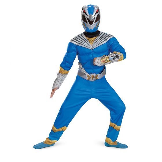 Boys Power Rangers Cosmic Fury Blue Ranger Classic Muscle Costume