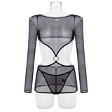 Comfortable Sheer Mesh Design Lingerie - Lootquake