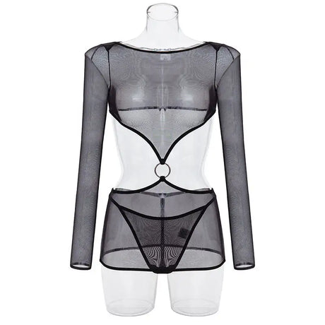 Comfortable Sheer Mesh Design Lingerie - Lootquake