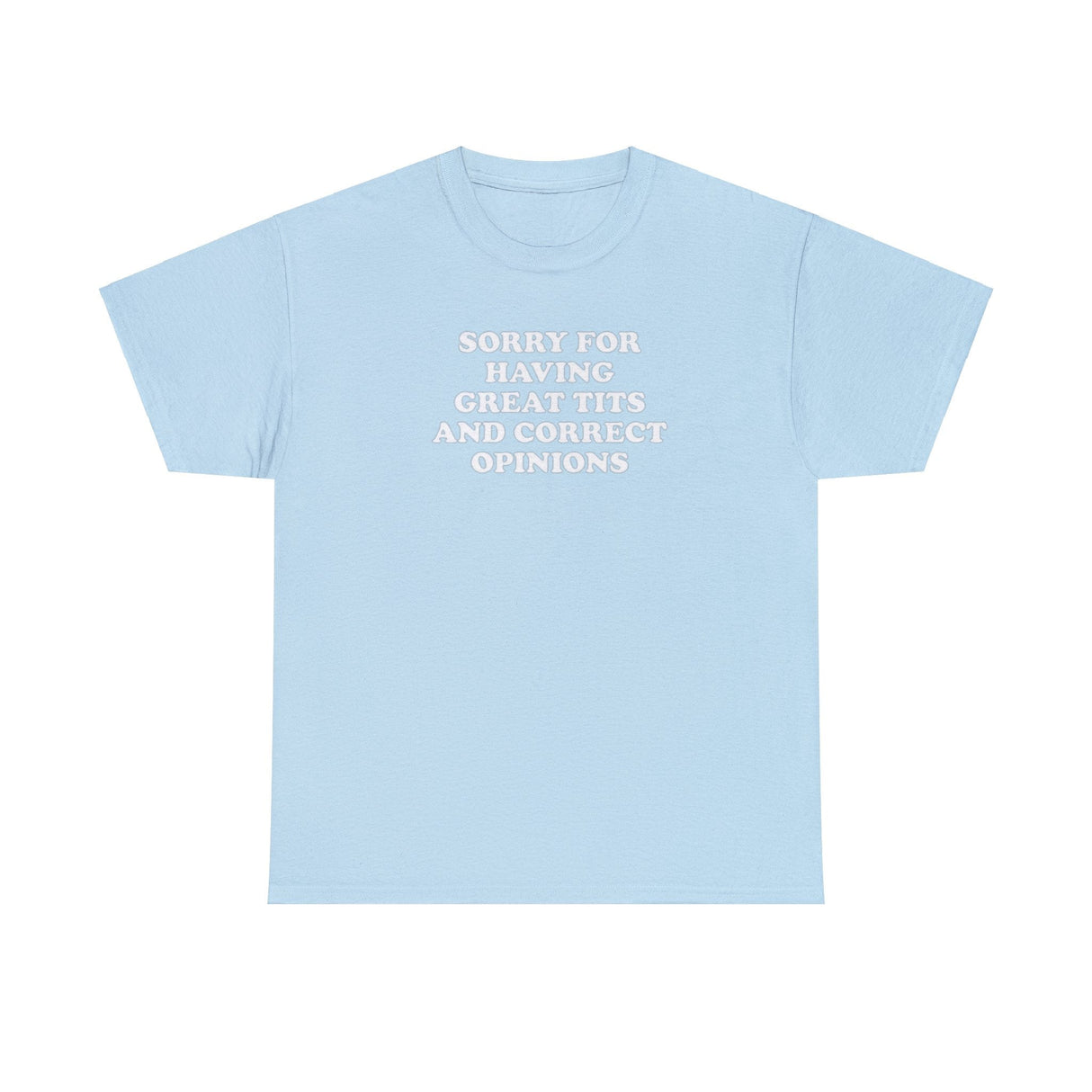 SORRY FOR HAVING GREAT TITS AND CORRECT OPINIONS T-SHIRT