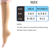 Calcetines de compresión transpirables ultra cómodos (2 unidades/1 par): suaves, sin costuras y con soporte, con cremallera lateral para hombres y mujeres, ideales para uso diario, viajes y deportes.