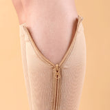 Calcetines de compresión transpirables ultra cómodos (2 unidades/1 par): suaves, sin costuras y con soporte, con cremallera lateral para hombres y mujeres, ideales para uso diario, viajes y deportes.