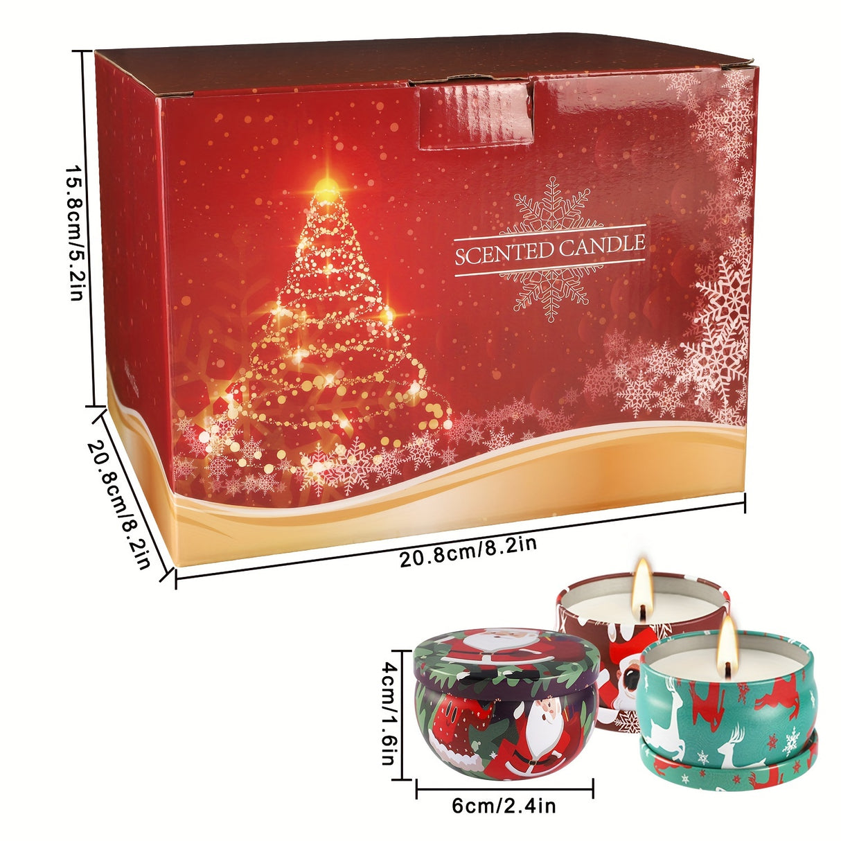 36pcs Christmas Scented Candle, Smoke-free, No-drip, Elegant Romantic Candle, Suitable For Family, Church, Seasonal Celebrations, Also Very Suitable For Christmas Use, As A Gift To Relatives And Friends.
