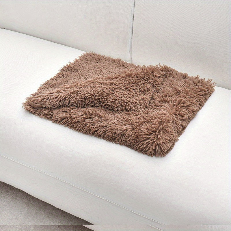 Manta cálida y lujosa para mascotas: Manta de felpa lujosa para gatos y perros. Lavable a máquina. Tapete cálido y cómodo para nidos y sofás en invierno.