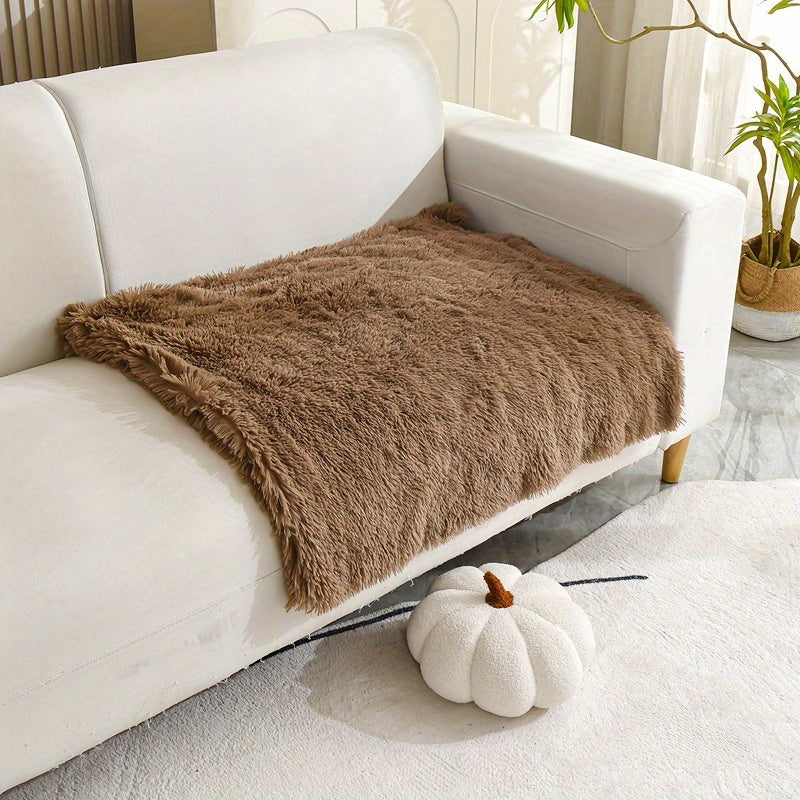 Manta cálida y lujosa para mascotas: Manta de felpa lujosa para gatos y perros. Lavable a máquina. Tapete cálido y cómodo para nidos y sofás en invierno.