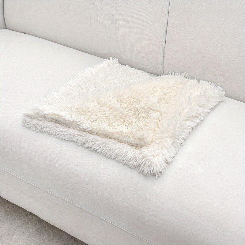 Manta cálida y lujosa para mascotas: Manta de felpa lujosa para gatos y perros. Lavable a máquina. Tapete cálido y cómodo para nidos y sofás en invierno.