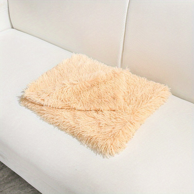 Manta cálida y lujosa para mascotas: Manta de felpa lujosa para gatos y perros. Lavable a máquina. Tapete cálido y cómodo para nidos y sofás en invierno.