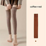 Lot de 2 paires de chaussettes épaisses et chaudes, chaussettes simples et épaisses au-dessus du genou, bas et collants pour femmes