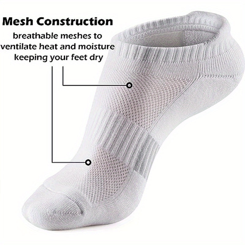 3/6/10 Pairs Womens High-Performance Running Socks - Comfortable & Cushioned for Athletics, Breathable Low Cut Design - Ideal for Outdoor Sports