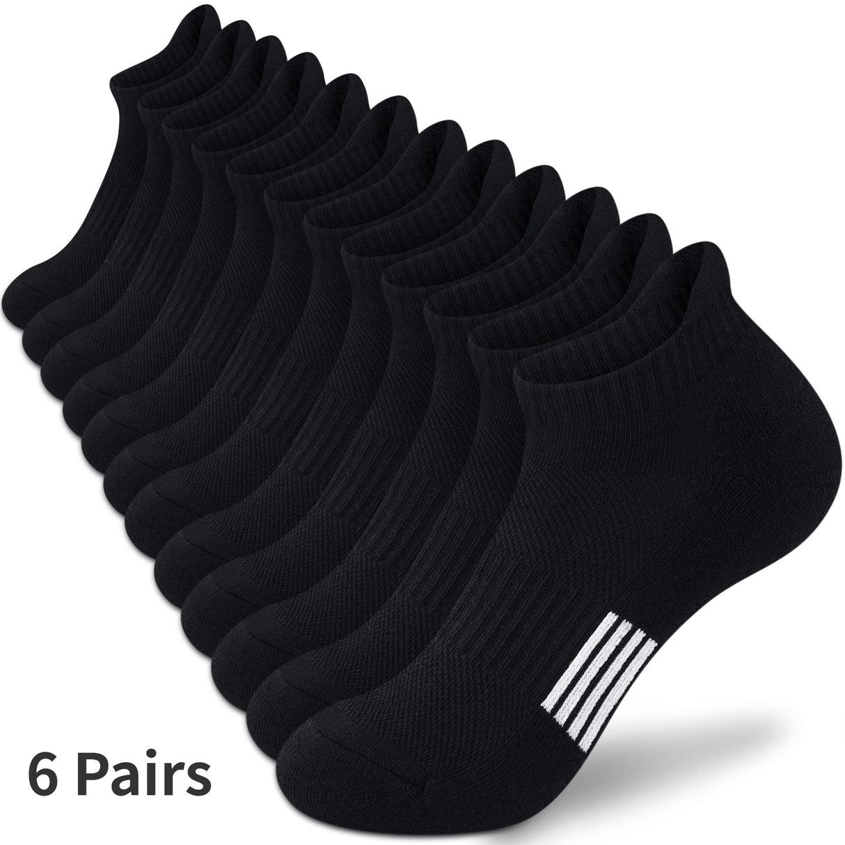 3/6/10 Pairs Womens High-Performance Running Socks - Comfortable & Cushioned for Athletics, Breathable Low Cut Design - Ideal for Outdoor Sports