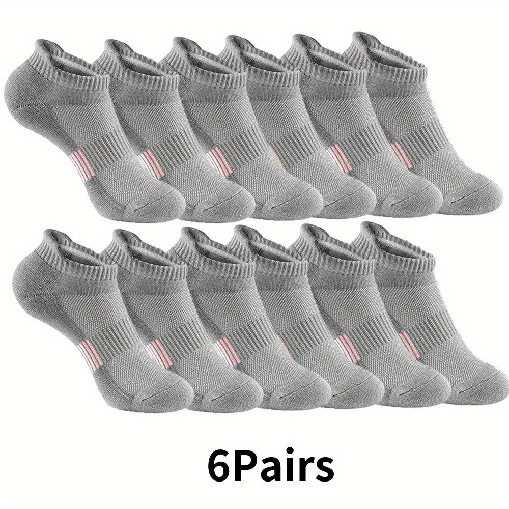 3/6/10 Pairs Womens High-Performance Running Socks - Comfortable & Cushioned for Athletics, Breathable Low Cut Design - Ideal for Outdoor Sports