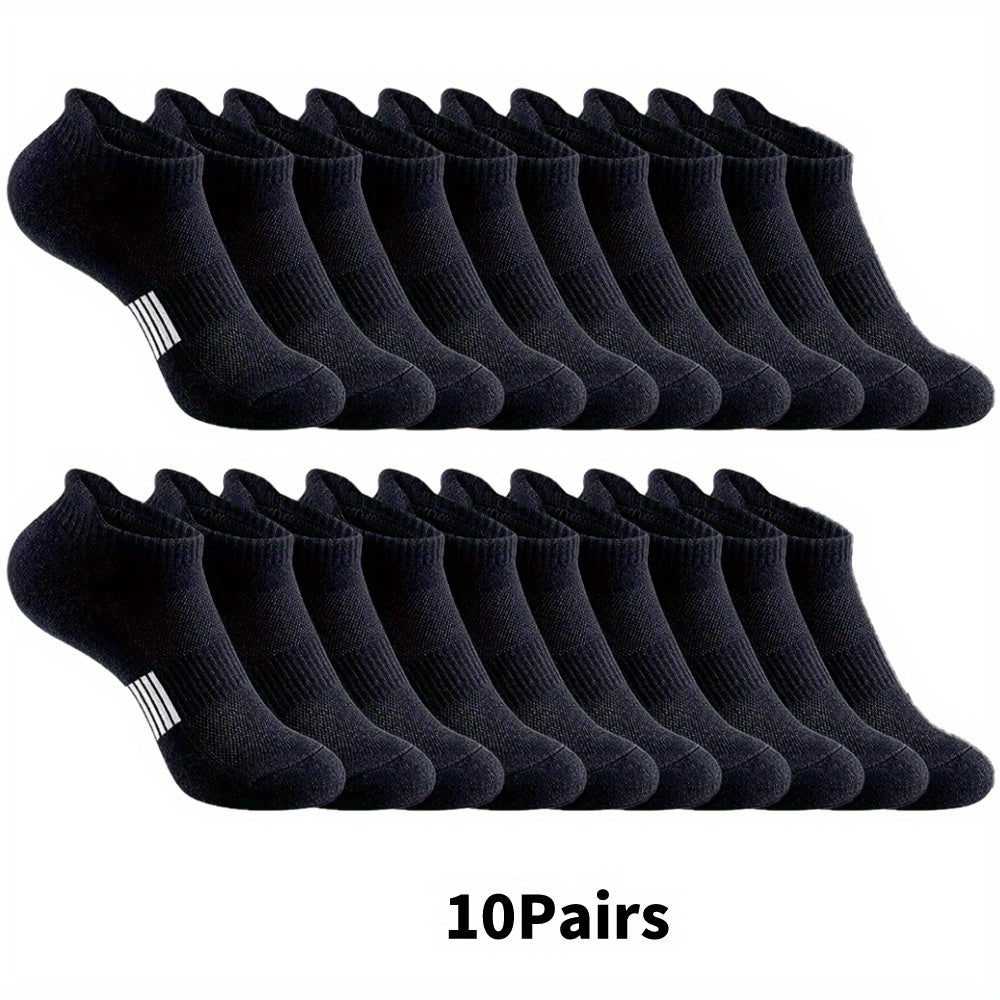 3/6/10 Pairs Womens High-Performance Running Socks - Comfortable & Cushioned for Athletics, Breathable Low Cut Design - Ideal for Outdoor Sports