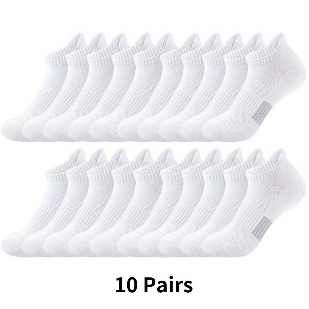 3/6/10 Pairs Womens High-Performance Running Socks - Comfortable & Cushioned for Athletics, Breathable Low Cut Design - Ideal for Outdoor Sports