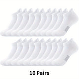 3/6/10 Pairs Womens High-Performance Running Socks - Comfortable & Cushioned for Athletics, Breathable Low Cut Design - Ideal for Outdoor Sports