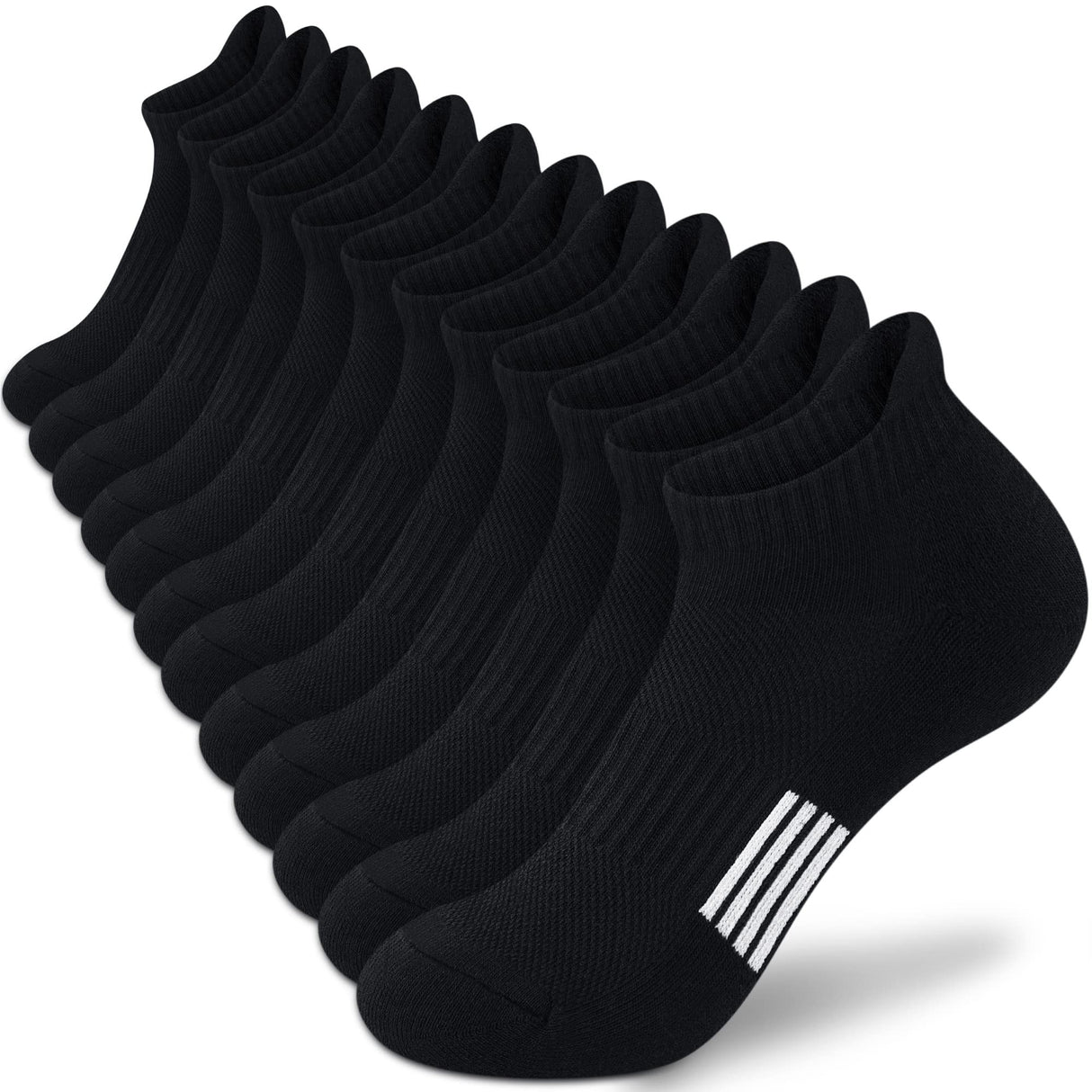 3/6/10 Pairs Womens High-Performance Running Socks - Comfortable & Cushioned for Athletics, Breathable Low Cut Design - Ideal for Outdoor Sports