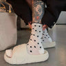 1 Pair Of Polka Dot Print Crew Socks, Sweet Style Cozy Breathable All-match Mid-tube Socks, Women's Stockings & Hosiery