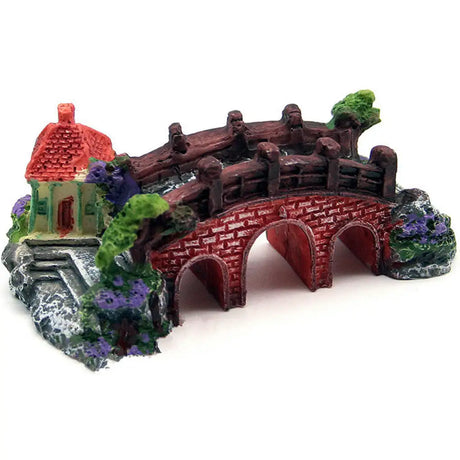 Fish Tank Aquarium Landscape Rockery Fake Bridge Landscaping Decoration Package Fish Globe Decorative Simulation Bridge Rockery Stone - Lootquake