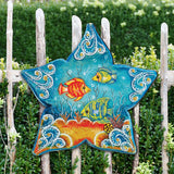Decoración para puerta de casa de playa con estrellas de mar de G. DeBrekht - Decoración costera navideña - 8126151H