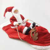 Dog Christmas Clothes Santa Claus Riding Deer - Lootquake