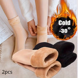 2 paires de chaussettes de neige chaudes et épaisses - Parfaites par temps froid - Confort et élégance