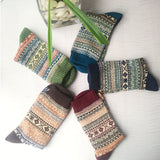5 Pairs Women's Outdoor Socks, Warm Thick Mid-Calf Socks, Knitted, Ideal For Fall & Winter