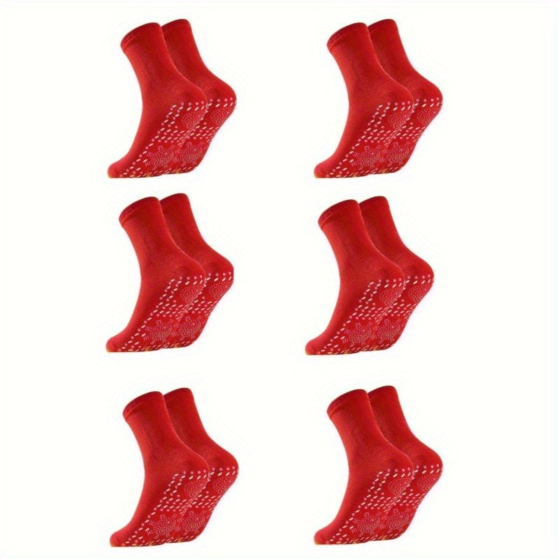 3 pares de calcetines autocalentables de bienestar - Aislamiento térmico ultracálido para el invierno - Conjunto de calcetines cortos cómodos - Enfoque en el cuidado de la salud